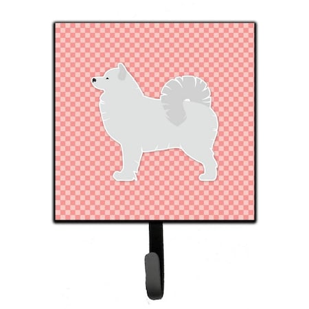 Carolines Treasures Samoyed Checkerboard Pink Leash or Key Holder BB3659SH4